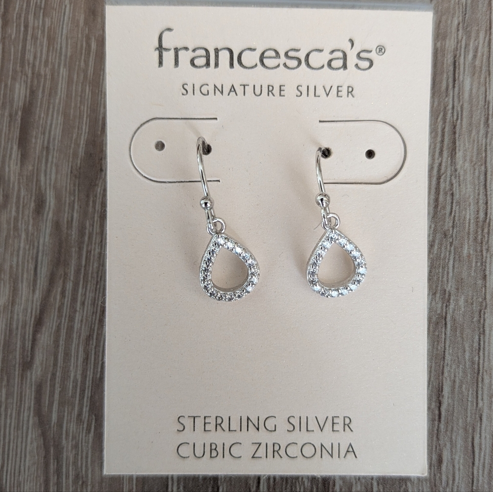 NWT 925 Sterling Silver Rhinestone earrings NWT
